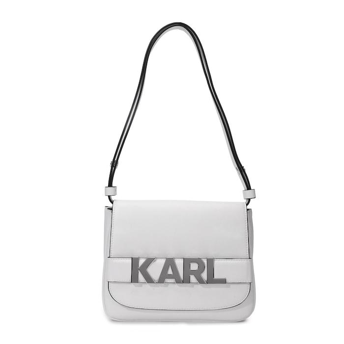 women white k/letters flap shoulder bag