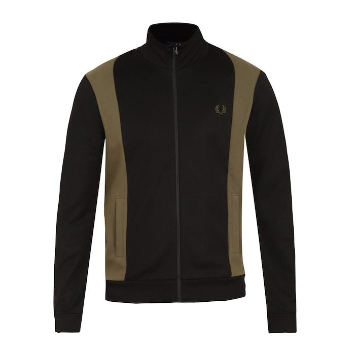 men black colourblocked track jacket