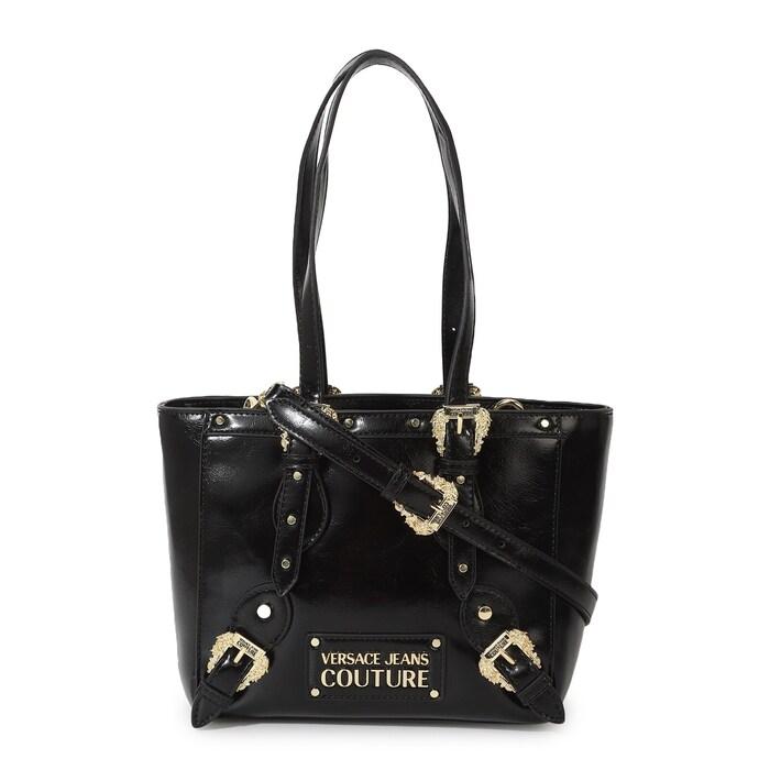 women black five buckles tote bag