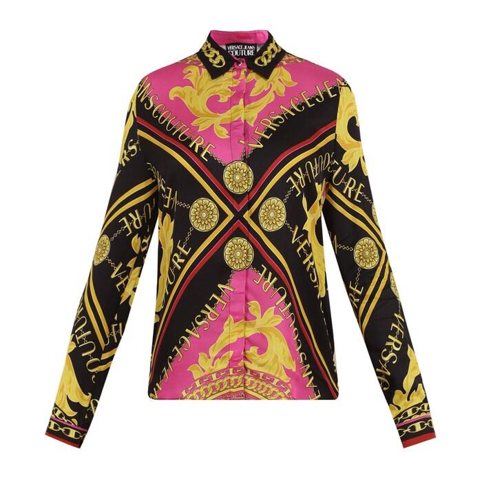 women fuchsia vjc baroque printed shirt