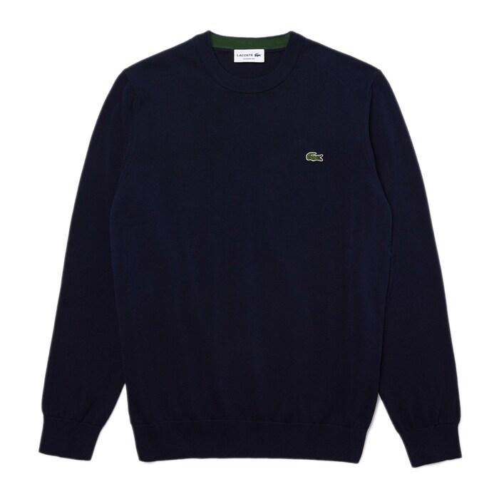 men navy organic cotton crew neck sweater