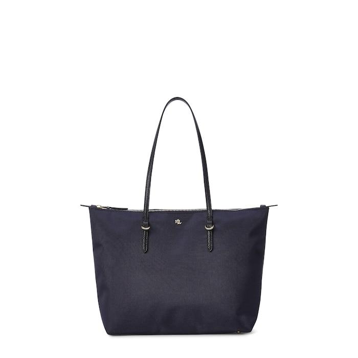 women navy nylon medium keaton tote