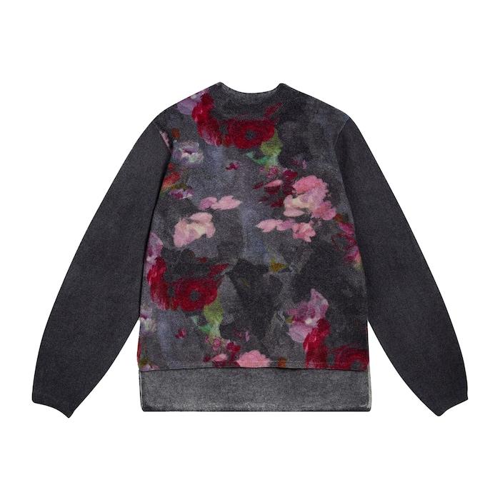 women black floral knitted wool jumper