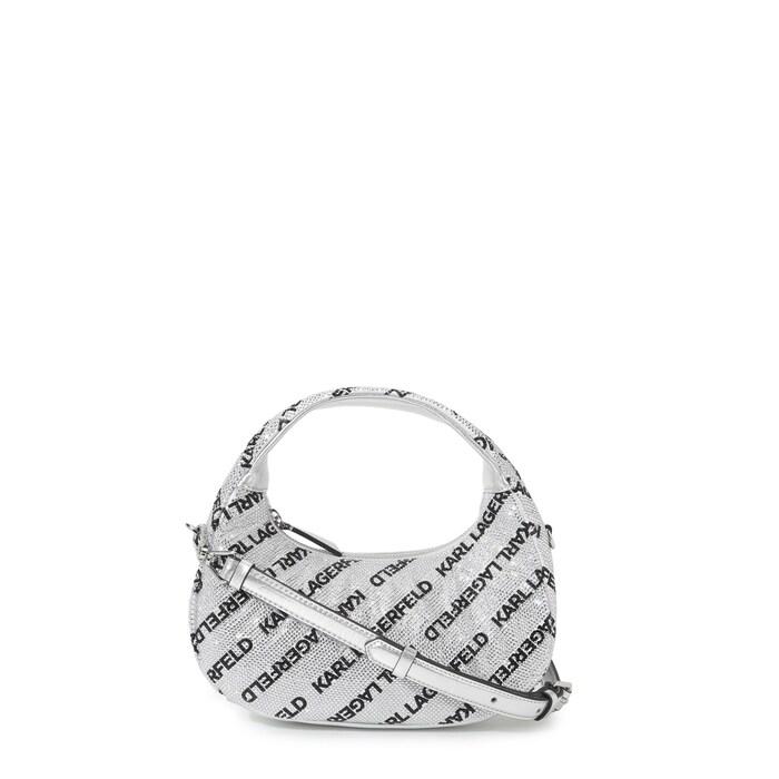 women silver k/evening embellished small hobo bag