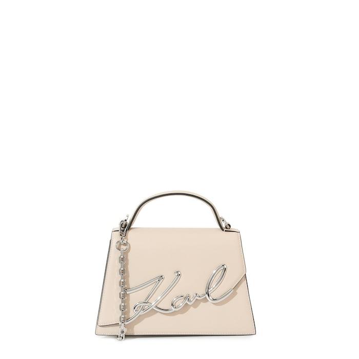 women cream karl signature 2.0 crossbody bag