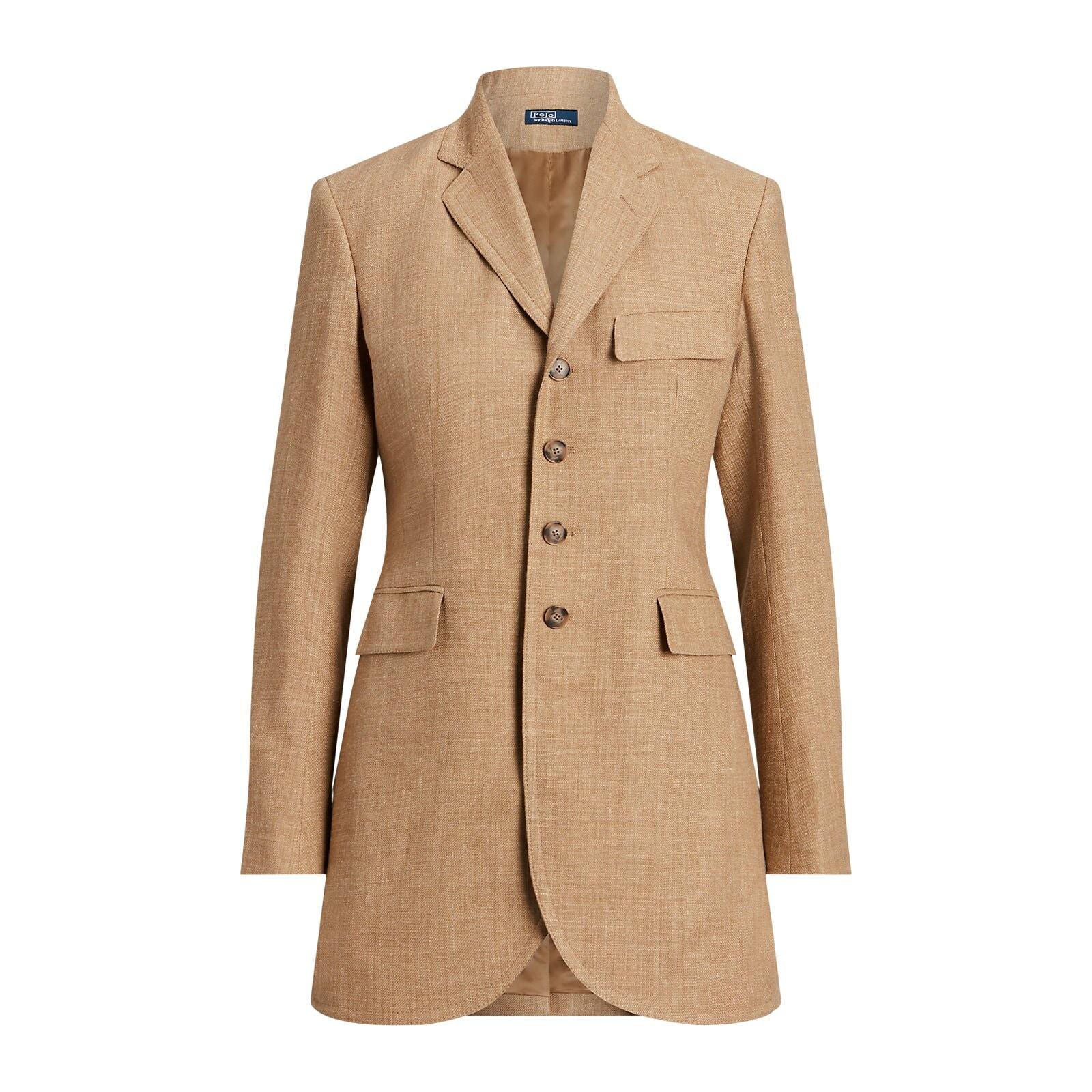 women natural silk-linen tweed blazer-jacket