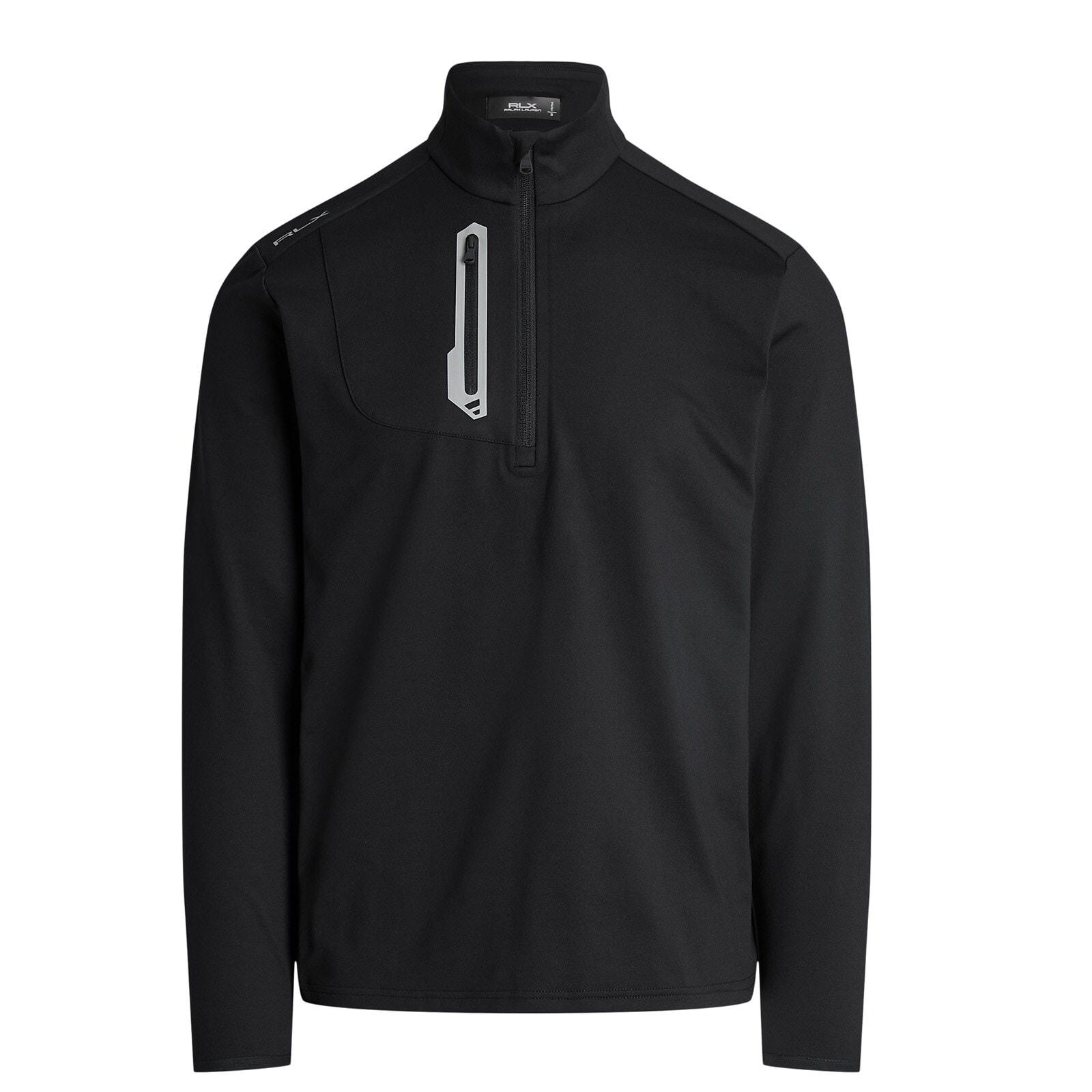 men black performance jersey quarter-zip pullover