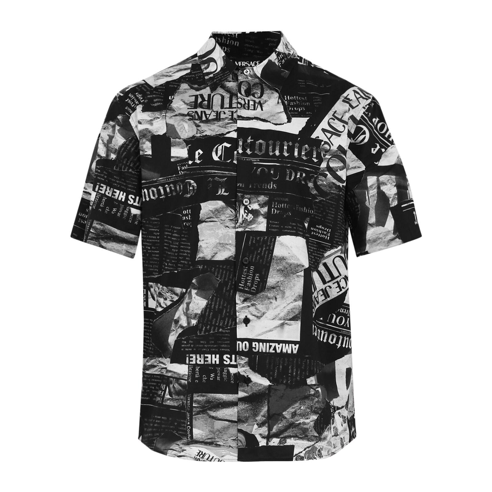 men-black-magazine-print-shirt