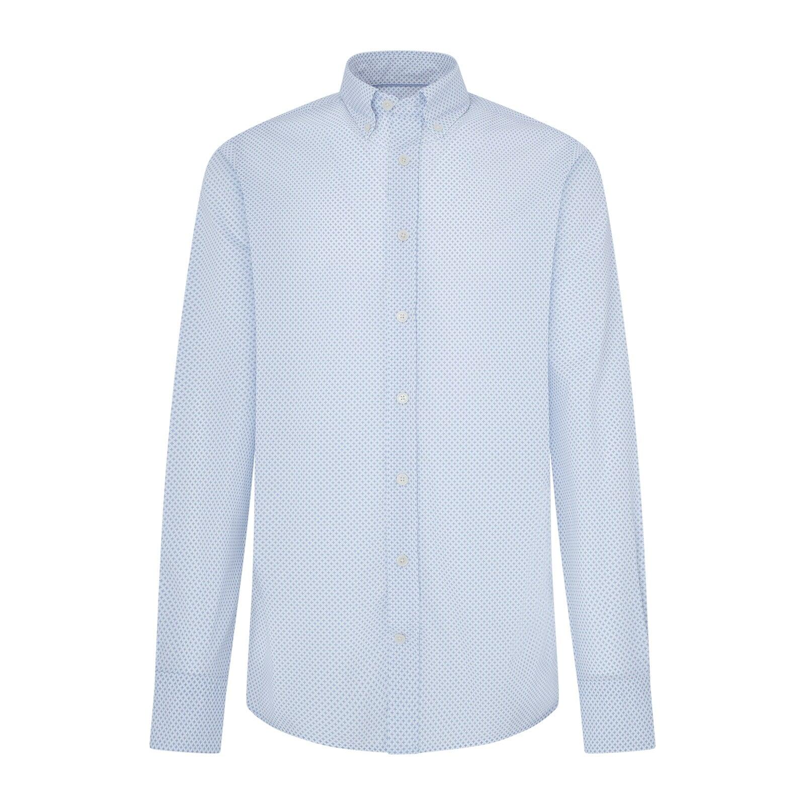 men white all-over printed slim-fit shirt