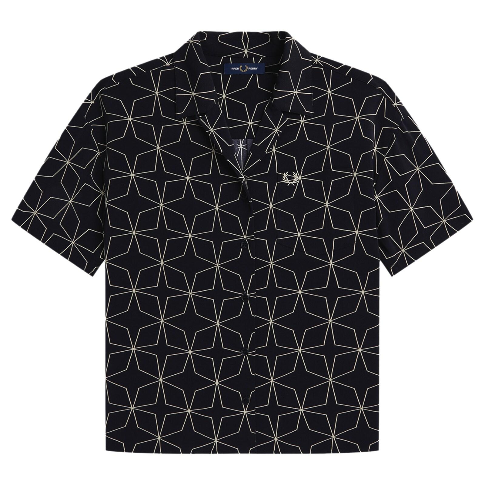 women black geometric print shirt