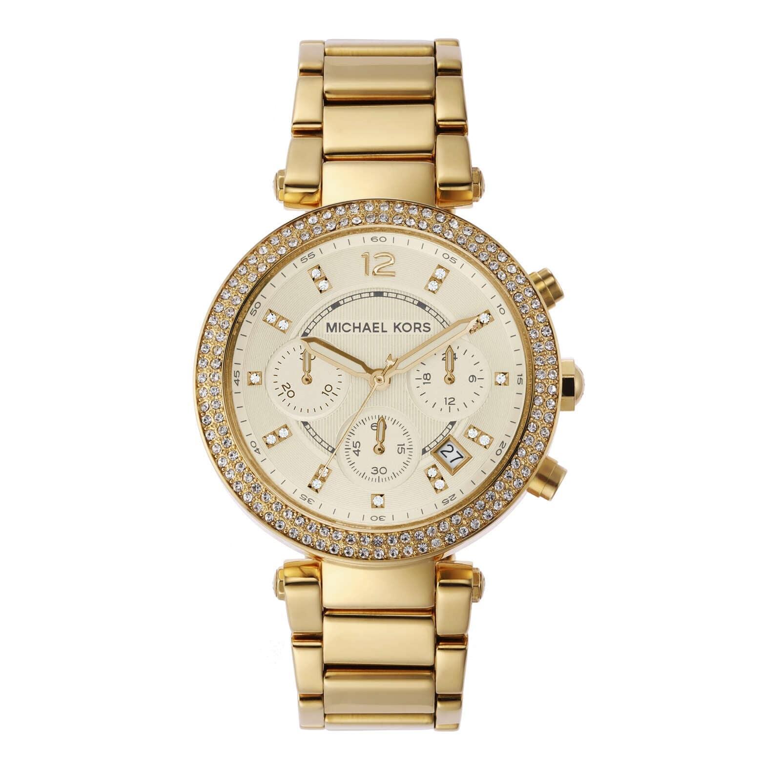 women parker gold watch mk5354