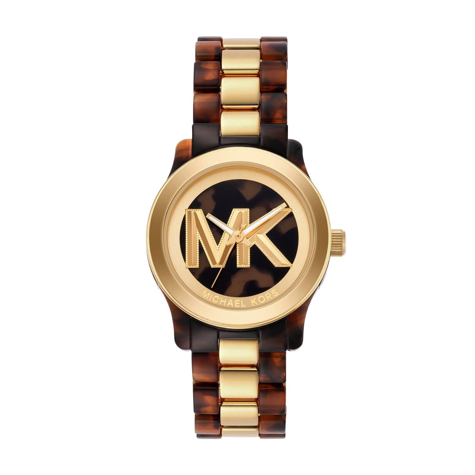 women runway two tone watch mk7354