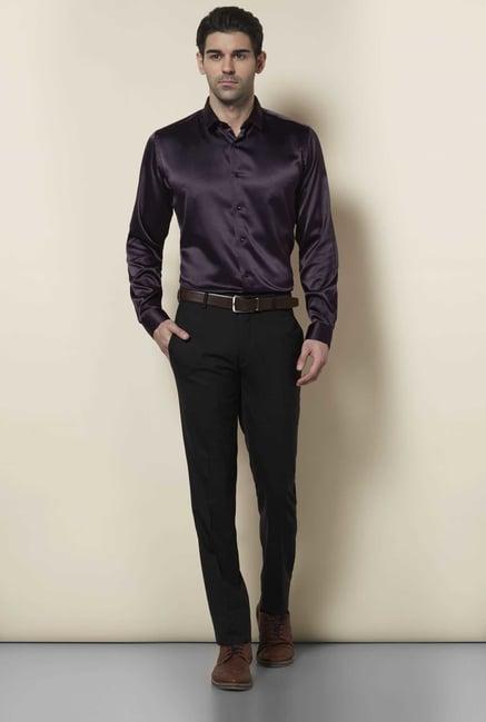 lawman wine full sleeve casual shirt