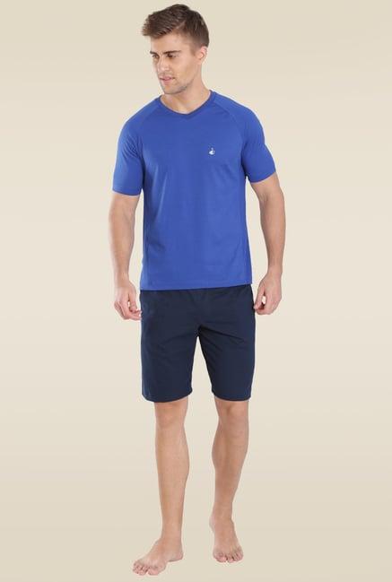 jockey sp26 navy super combed cotton rich shorts with side pocket