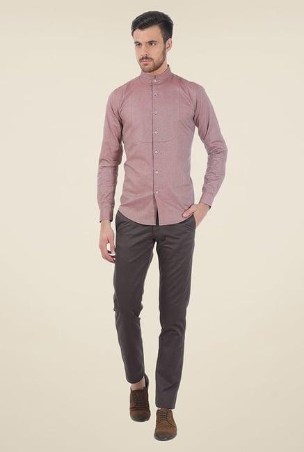 basics grey solid chinos