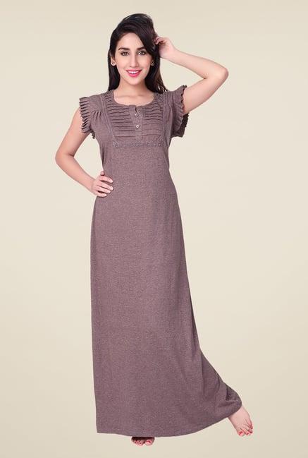 honeydew brown textured night gown