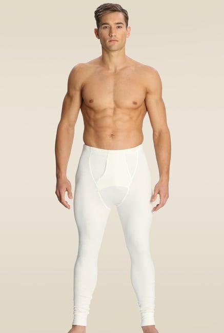 jockey 2420 off white super combed cotton rich thermal long johns with stay warm technology