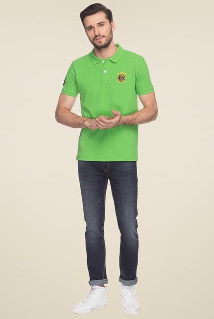 status quo green half sleeves polo t-shirt