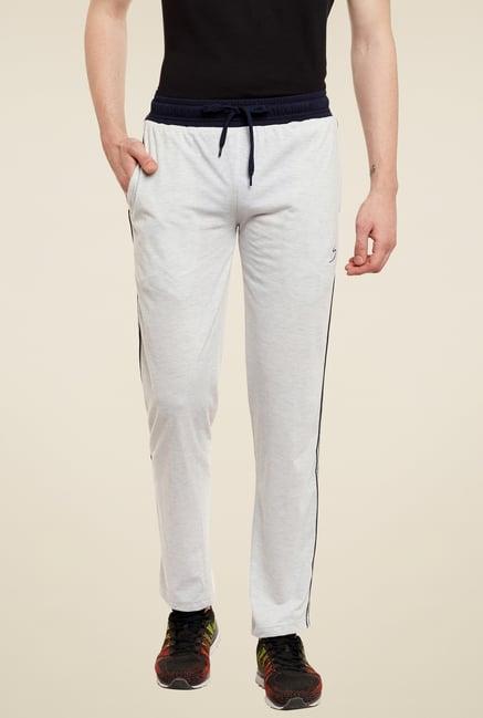 duke white regular fit track pants