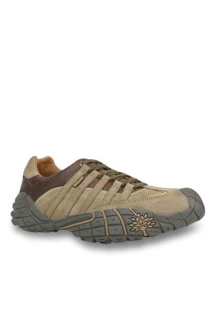 woodland men's khaki & brown casual shoes