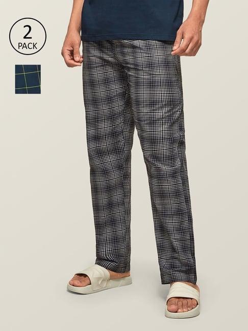 xyxx multicolor check pyjamas - pack of 2