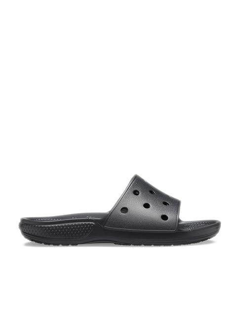 crocs unisex classic black slides