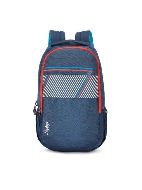 skybags campus 30 ltrs navy medium laptop backpack with rain cover