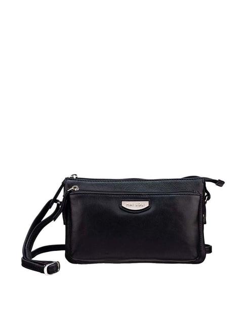 mai soli roma rectangle sling bag - black