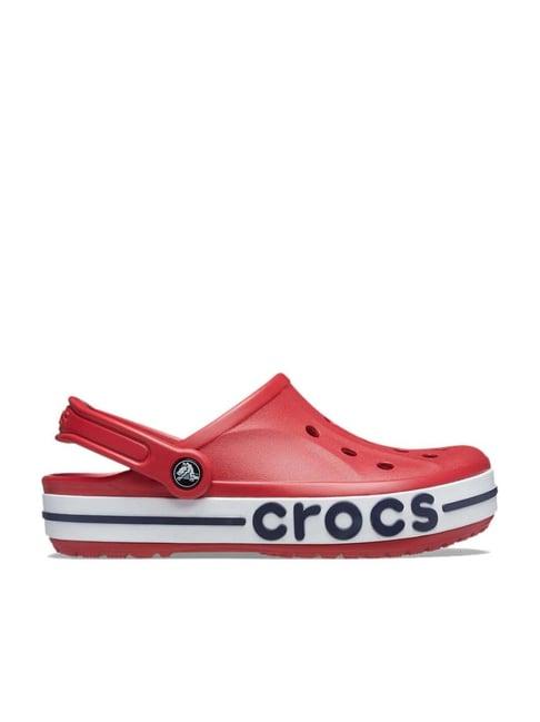 crocs men's bayaband red back strap clogs