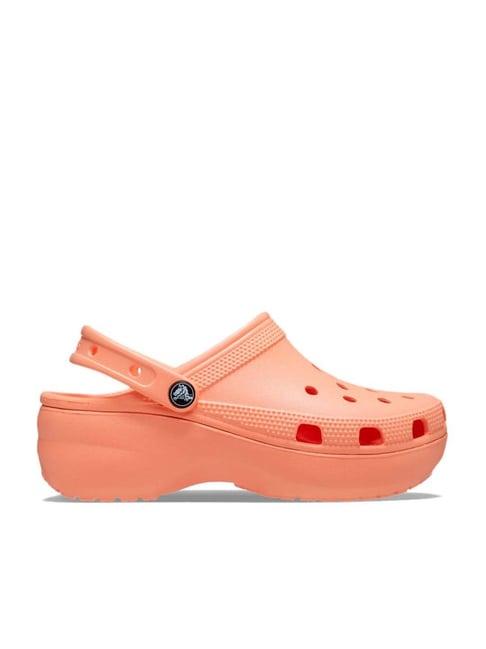 crocs women's classic papaya back strap clogs