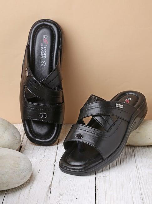 action men's black toe ring sandals