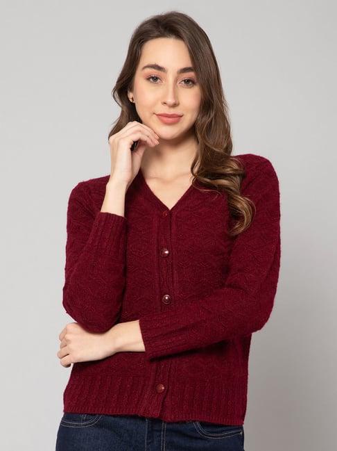 cantabil maroon cardigan