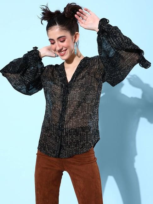 quiero black printed shirt