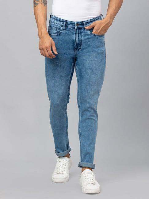 globus light blue slim fit stretchable jeans