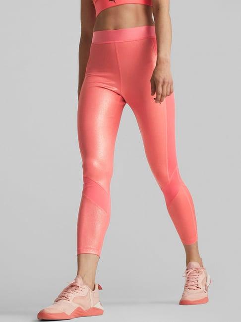 puma pink high rise tights