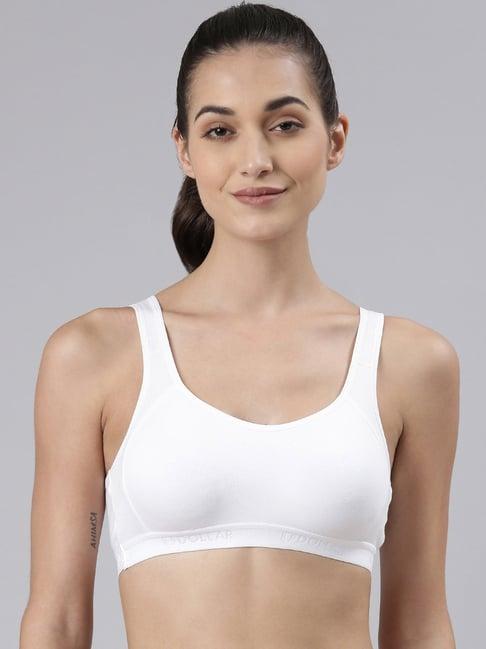 dollar missy white cotton sports bra