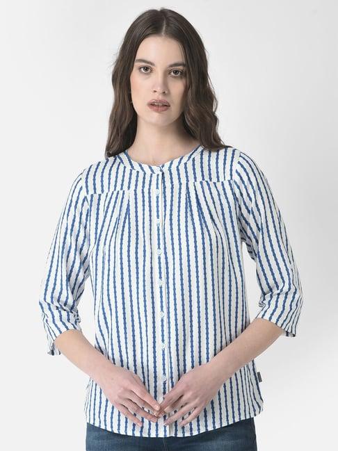 crimsoune club blue printed shirt