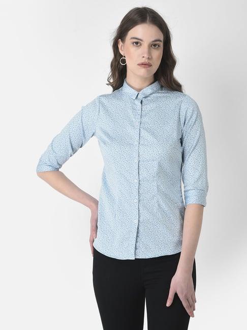 crimsoune club blue printed shirt