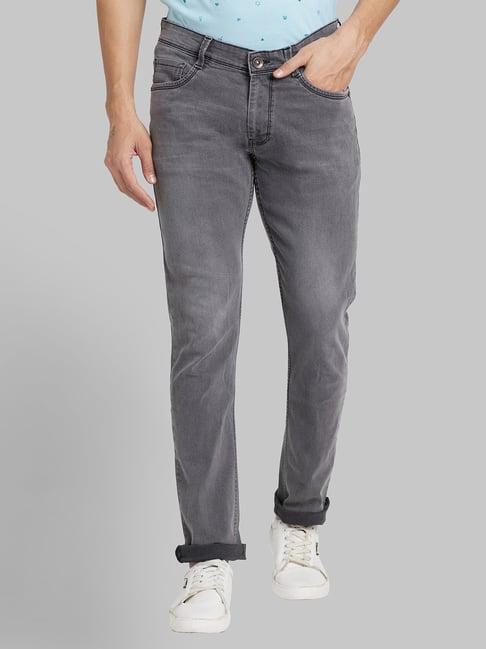 park avenue grey regular fit jeans