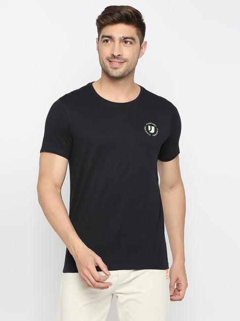 underjeans by spykar navy regular fit t-shirt