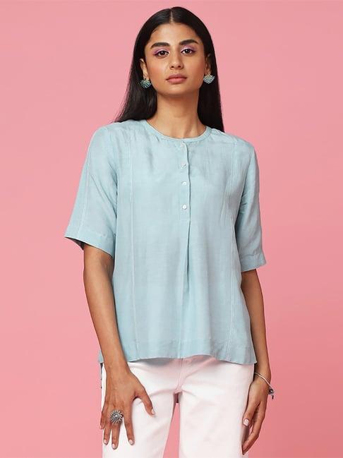 marigold lane blue regular fit top