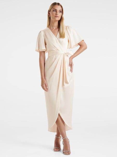 forever new ivory wrap dress