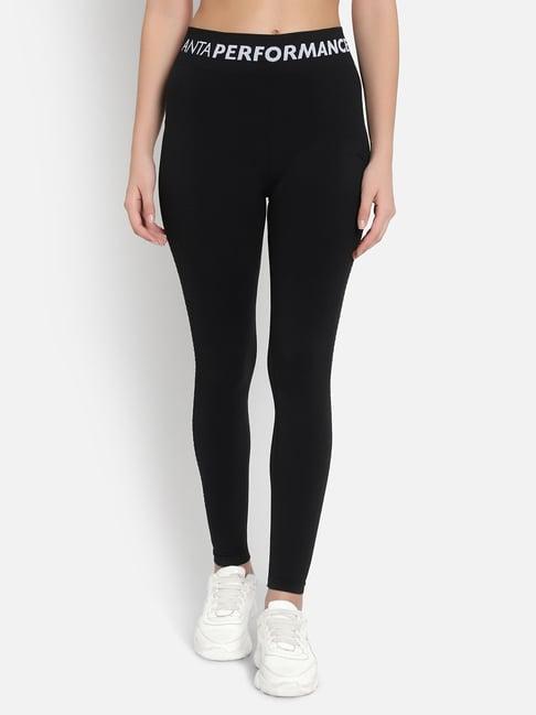 anta black mid rise tights