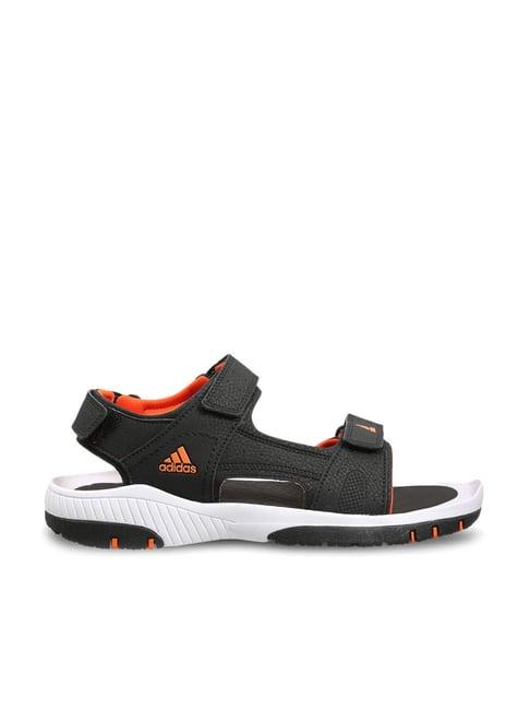 adidas men's strudi black floater sandals