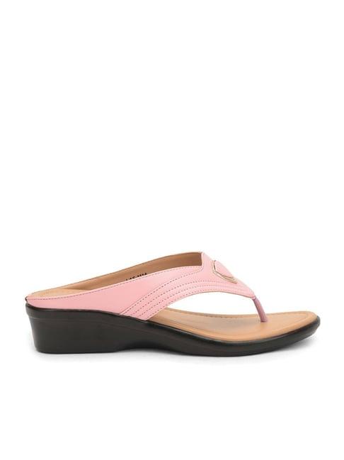 senorita by liberty women's pink thong wedges