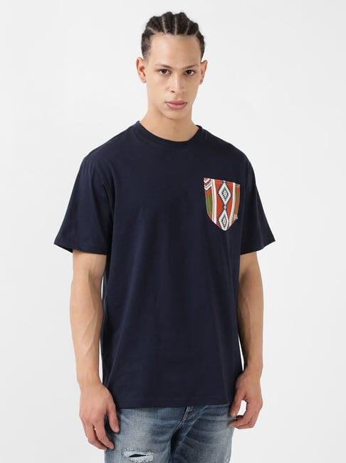 lee navy comfort fit crew t-shirt