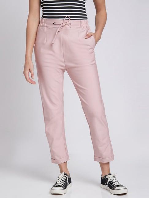 spykar pink mid rise pants