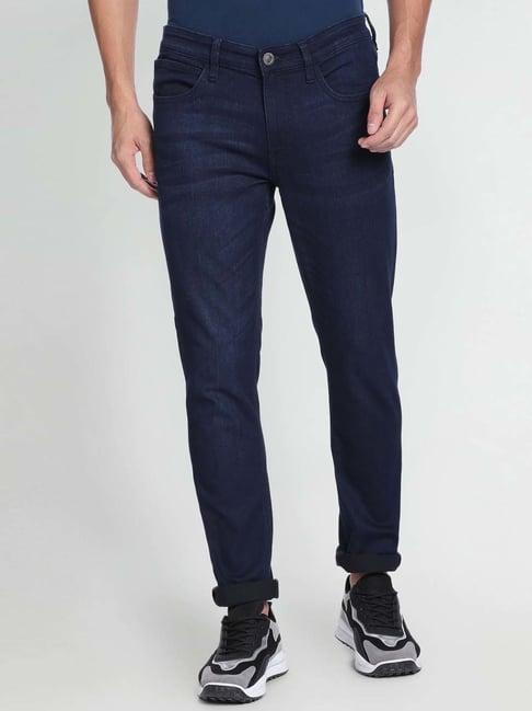 arrow sport dark blue slim fit jeans