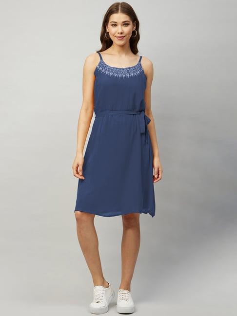 carlton london blue a line dress