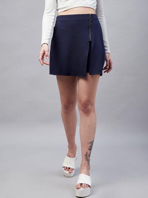 rare navy mini skort